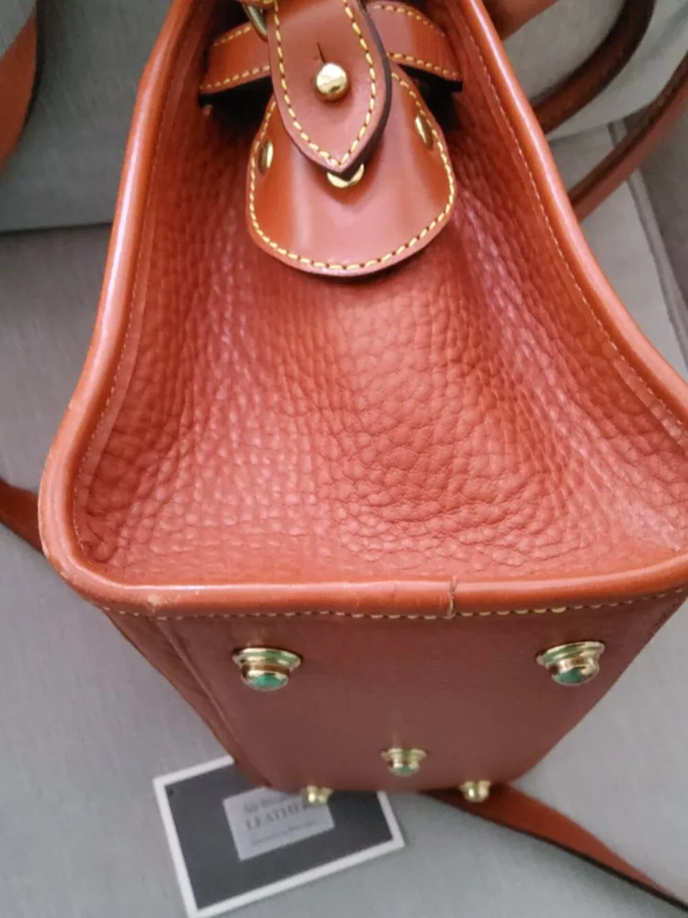 Original Dooney & Bourke Like New with Tags Buckle Satchel R212 in British Tan